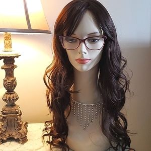 Long wavy wig with bangs